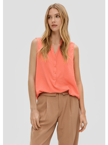 QS Bluse ärmellos in Orange