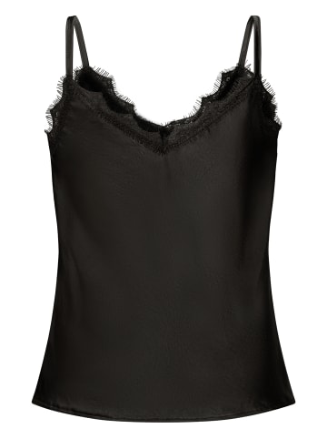Zero  Satintop mit Spitze in Black Beauty