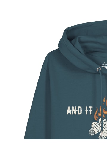 wat? Apparel Sweatshirt And it burns in Petrol