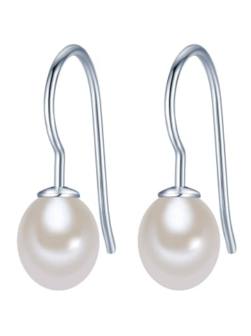 Valero Pearls Perlen-Ohrhänger Sterling Silber Süßwasser-Zuchtperle in silber