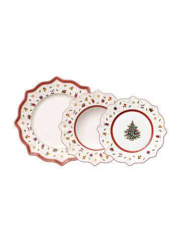 Villeroy & Boch Teller-Set Toy's Delight in Weiß-Rot in weiß-rot
