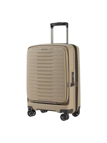 Stratic Novium 4 Rollen Kabinentrolley S 55 cm Laptopfach mit Dehnfalte sand