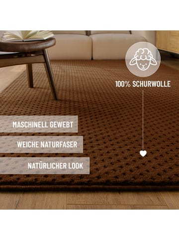 Wecon Home Wollteppich Castello THREE in braun
