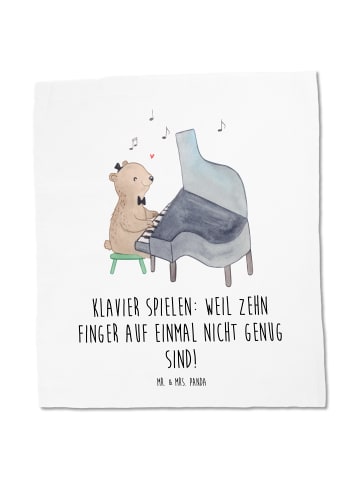 Mr. & Mrs. Panda Stoff Shopper Klavier Magie mit Spruch in Creme