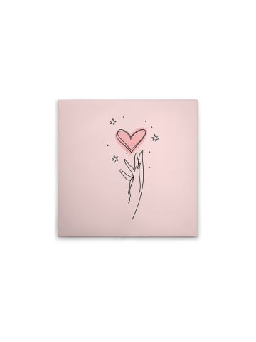 A.S. Création Leinwandbild Canvas Heartlines Rosa