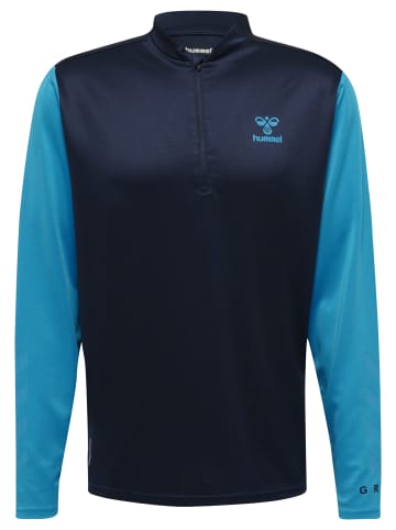 Hummel Hummel Halbreißverschluss Jacke Hmlongrid Herren in MARINE/ATOMIC BLUE