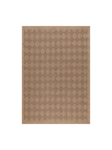 KADIMA DESIGN Teppich Outdoor Flachgewebe Vintage Polypropylen Balkon in Schwarz