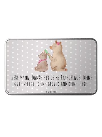 Mr. & Mrs. Panda Dose Bär Kind mit Spruch in Grau Pastell
