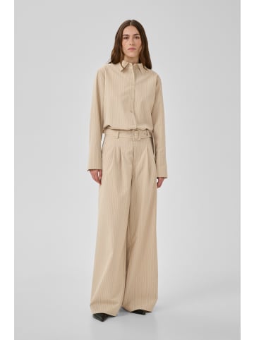 My Essential Wardrobe Casual Hose VittaMW Loose fit in Brown Rice W. Stripe