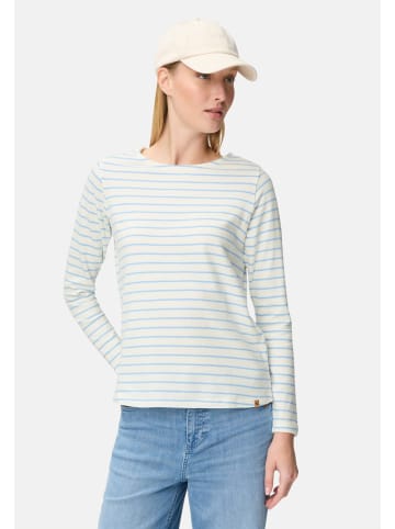 Camel Active Langarm-T-Shirt aus reiner Baumwolle in Hellblau