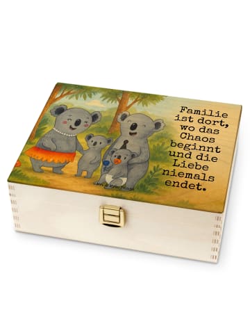 Mr. & Mrs. Panda Teedose Koala Familie Design mit Spruch in Weiß