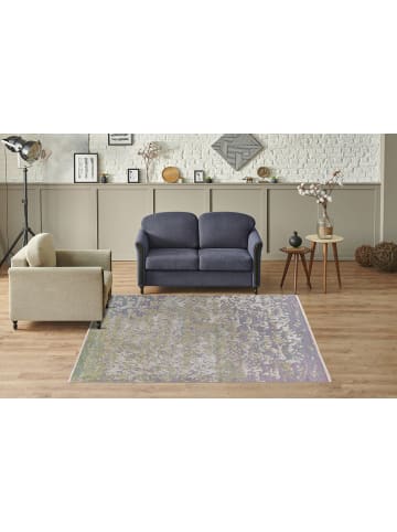 Kayoom Wohnzimmer Teppich – Kurzflorteppich Milan 325 in grün - rechteckig