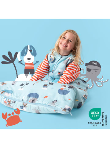 Schlummersack Babyschlafsack, 2.5 TOG in Hellblau-Rot