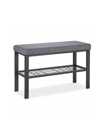 Schuhbank in Schwarz/ Grau - (B)81 x (H)50,5 x (T)32 cm