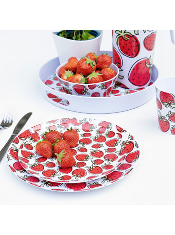 Geda Labels Teller Erdbeeren in Rot - 24,5cm