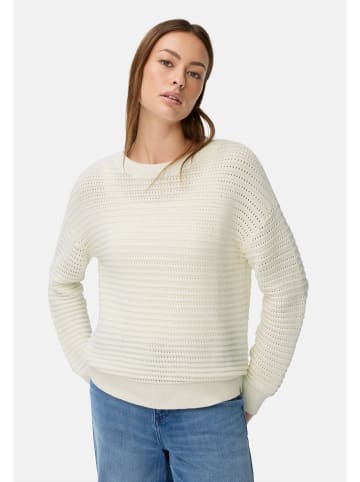 Camel Active Strickpullover aus einem Baumwollmix in Milchweiß