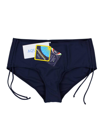 Aquarti Aquarti Damen Bikinihose mit Raffung und Schnüren in dunkelblau