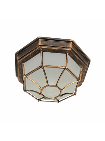 Licht-Erlebnisse Außen Deckenlampe (B)27 x (L)27 x (H)13 cm in Kupfer Antik
