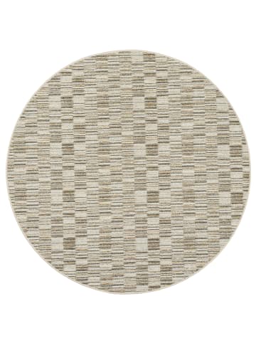 Snapstyle Streifenberber Teppich Modern Stripes Rund in Beige