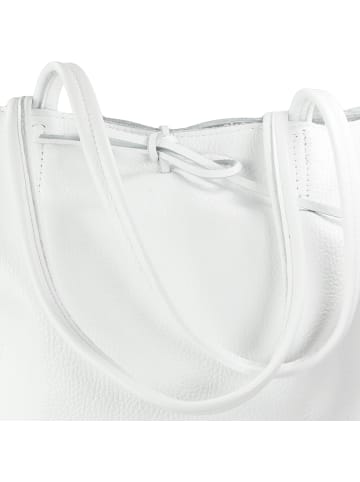 Florence Florence Shopper, Schultertasche Leder weiß ca. 28cm