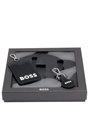 BOSS Geschenk-Box - Kreditkartenetui + Airtaghalter 2tlg. in schwarz