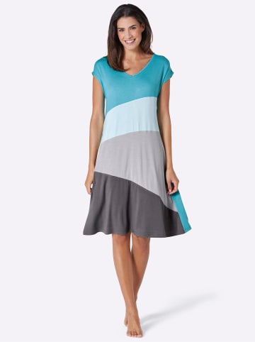 WITT WEIDEN Sommerkleid in türkis-anthrazit
