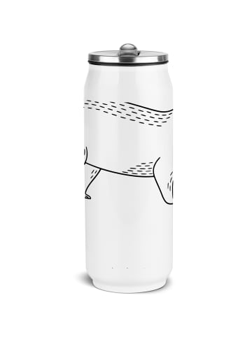 Mr. & Mrs. Panda Getränkedosen Trinkflasche Nasenbär ohne Spruch in Weiß