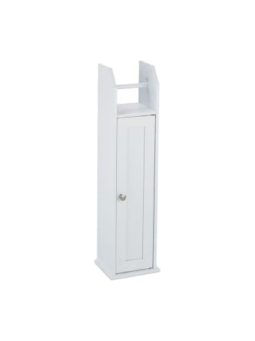 relaxdays Toilettenpapierhalter in Weiß - (B)20 x (H)78,5 x (T)18 cm