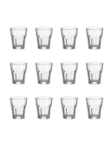 LEONARDO 12er Set Schnapsgläser Rock 50 ml in transparent