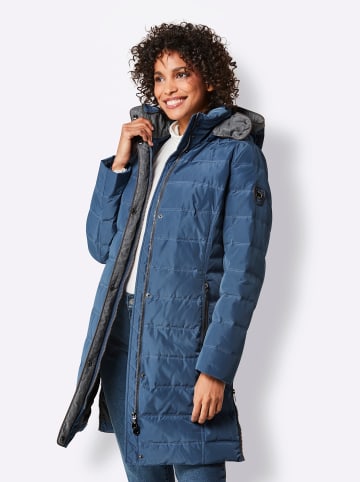 creation L Daunenmantel in jeansblau