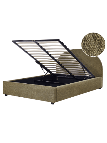 Beliani Doppelbett VAUCLUSE in Grün - (W) 154 x (H) 112 x (L) 214 cm