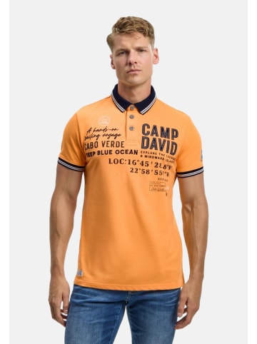 CAMP DAVID  Poloshirt 'Cabo Verde' in orange