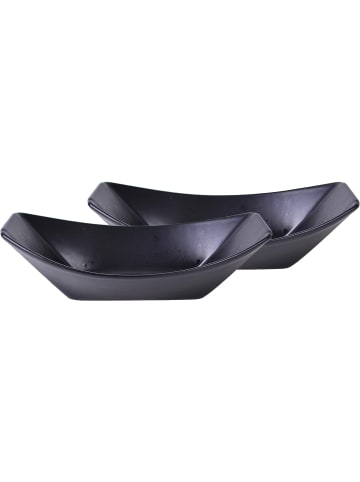 CreaTable Streat  Boat Servierschale in Schwarz in Schwarz