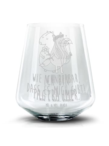 Mr. & Mrs. Panda Tumbler Glas Stinktier Blume mit Spruch in Transparent