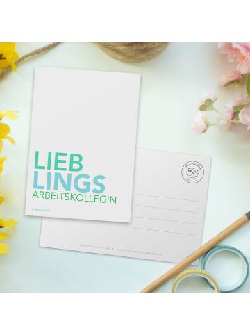 Mr. & Mrs. Panda bildkarte Arbeitskollegin mit Spruch in Weiß