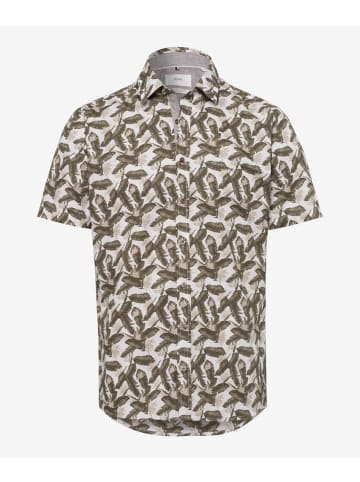 BRAX  Halbarmhemd in khaki