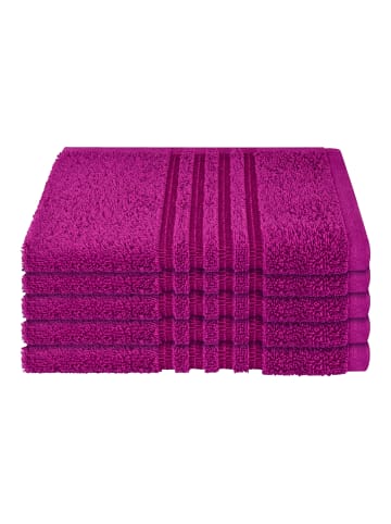 Schiesser Gästetuchset Milano 5-teilig in Fuchsia