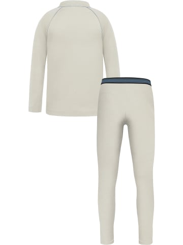 Normani Outdoor Sports Merino Oberteil „Nyapari“ und Merino Hose „Mackay“ in Wollweiß