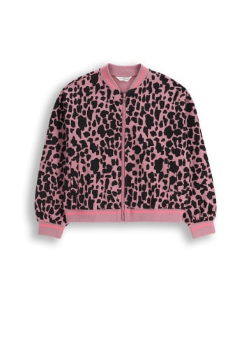 Coccodrillo Baumwoll-Kapuzenjacke mit Reißverschluss in rosa