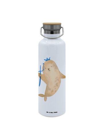 Mr. & Mrs. Panda Thermoflasche Sternzeichen Wassermann ohne Spruch in Weiß