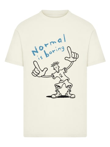 F4NT4STIC T-Shirt Fido Dido Points Normal Is Boring in sand