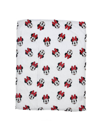COFI 1453 Minnie Mouse Babydecke Kuschelige Korallen-Fleecedecke, 100cm x 75cm in Weiß