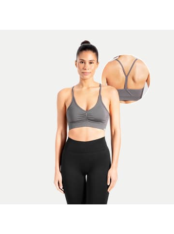 SMILODOX Sport BH Solid Scrunch in Anthrazit
