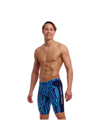 Funky Trunks Snork City Jammer für Triathleten chlorbeständig in blau