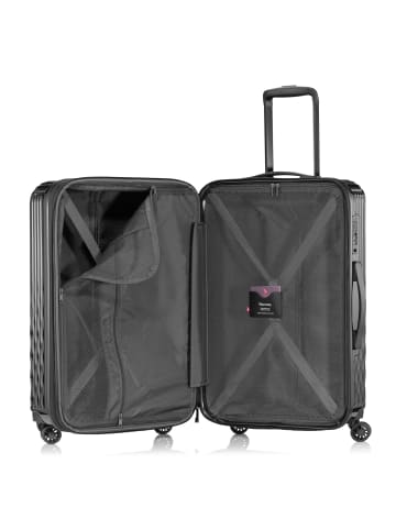Pack Easy Flow 4 Rollen Trolley M 66 cm mit Dehnfalte in schwarz