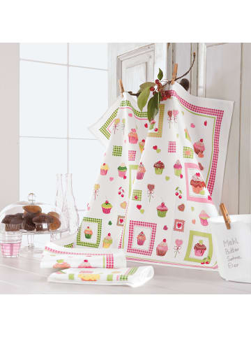 Erwin Müller Baumwolle Geschirrtuch 4er-Pack in Muffin