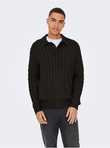 ONLY & SONS Gestricktes Oberteil in Demitasse