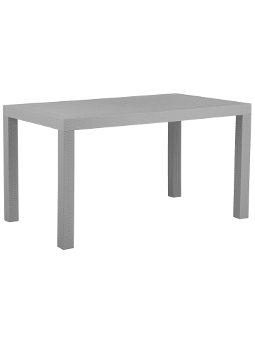 Beliani Esstisch FOSSANO in Grau - (W) 80 x (H) 76 x (L) 140 cm