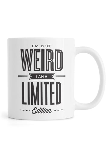 Juniqe Tasse "I'm Not Weird" in Schwarz & Weiß