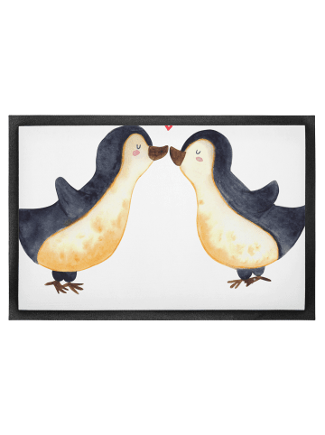 Mr. & Mrs. Panda fußmatte Pinguin Liebe ohne Spruch in Schwarz